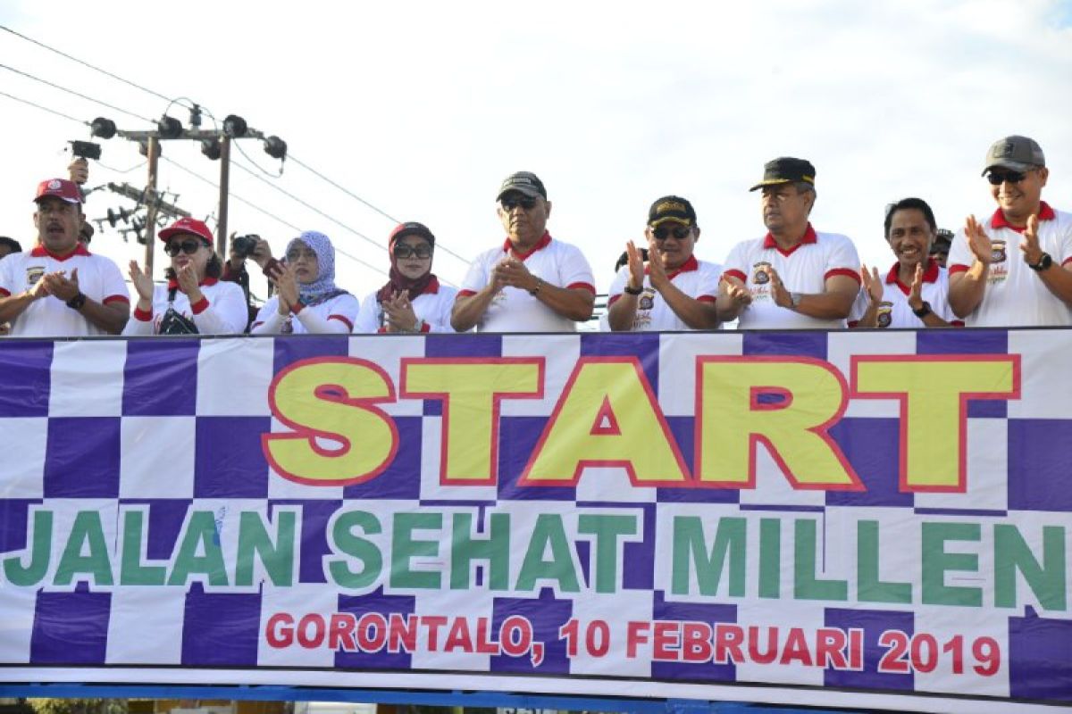 Ribuan Orang Kampanye Keselamatan Lalu Lintas Di Gorontalo