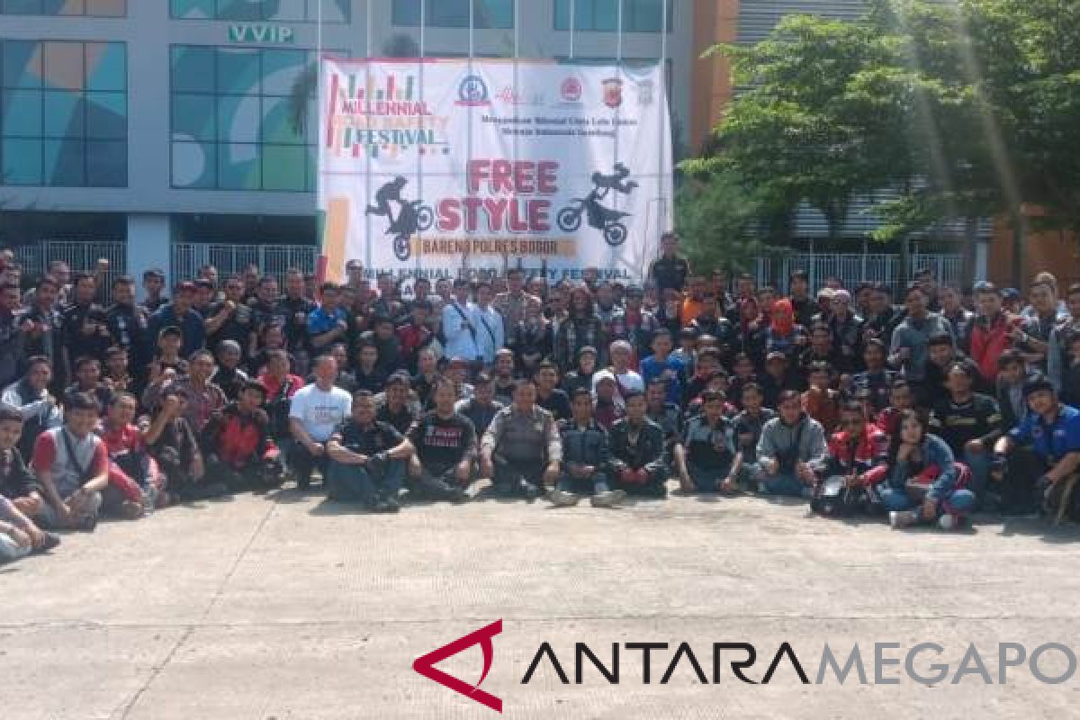 Satlantas Bogor silaturahmi dengan komunitas motor