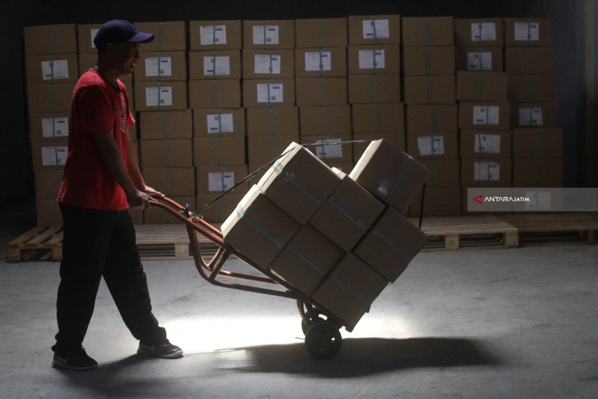 Surat Suara Pemilu 2019 Mulai Masuk Gudang Logistik KPU Malang