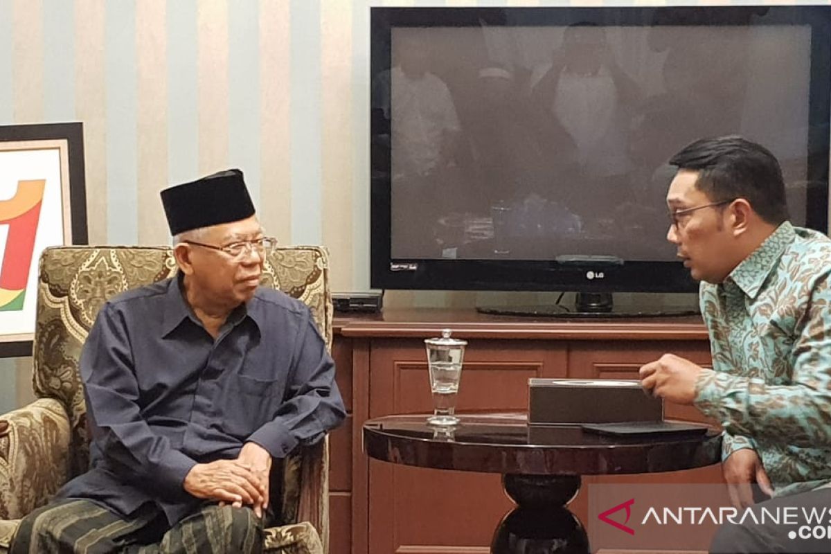 Ma'ruf Amin dan Ridwan Kamil saling mendoakan