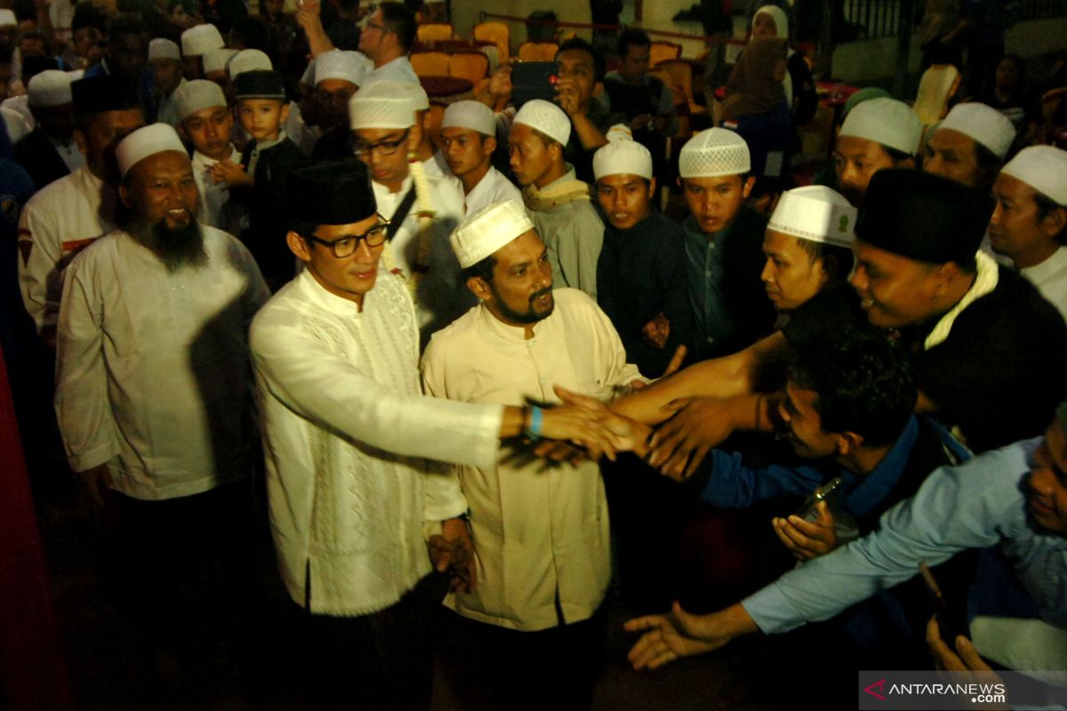 Sandiaga optimistis hasil perolehan suara di Jatim baik