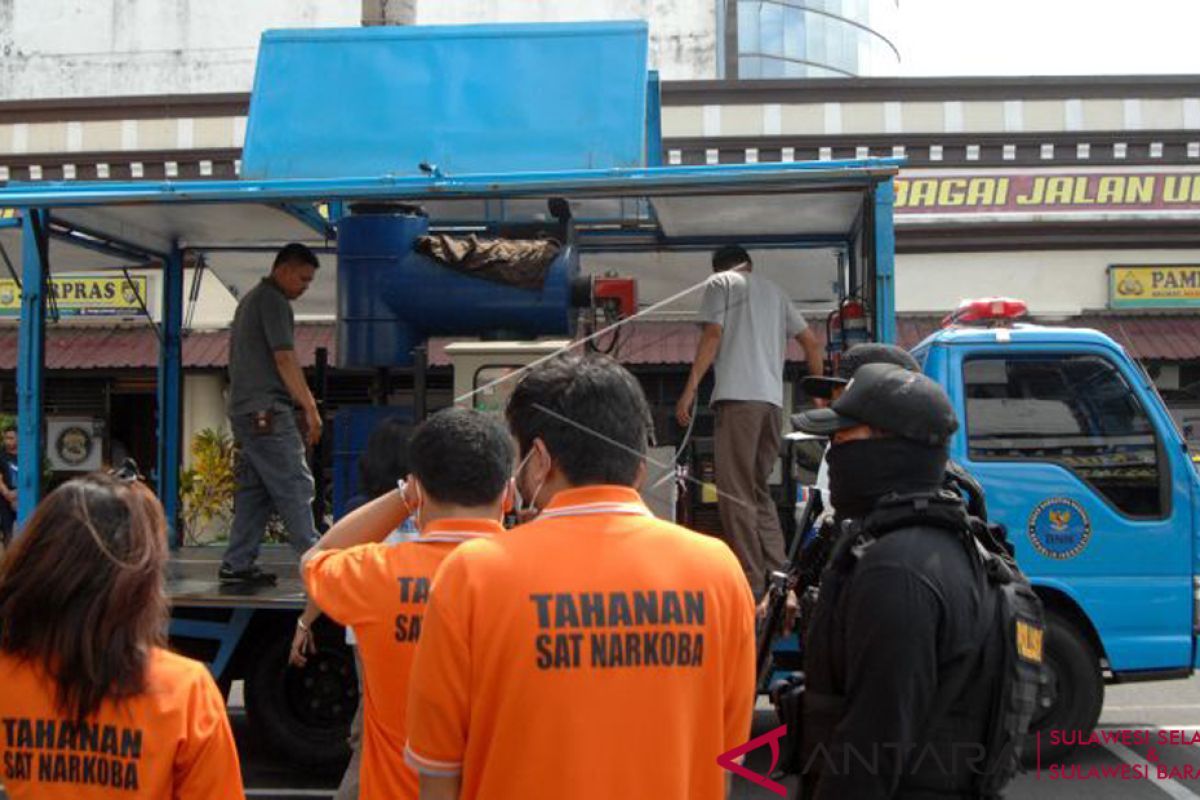 Polrestabes Makassar musnahkan lima kilogram sabu