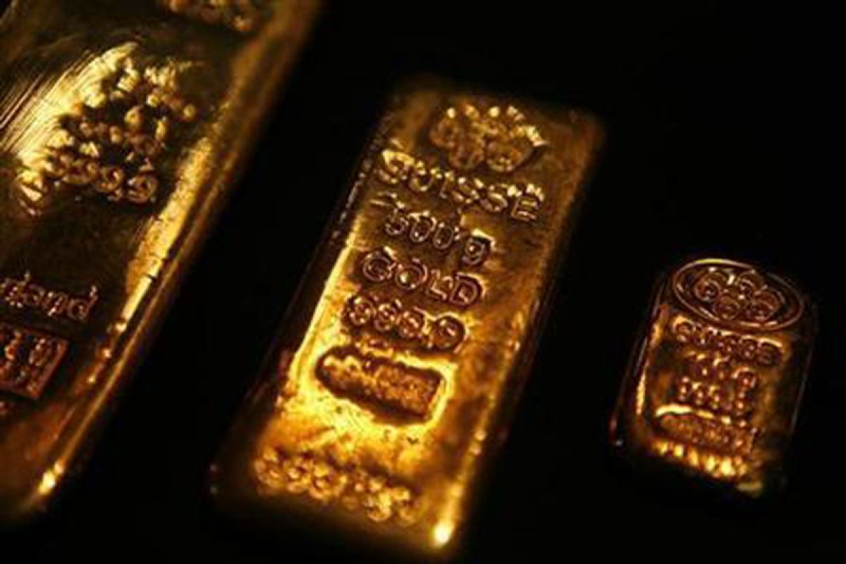 Emas berjangka berakhir naik didorong pelemahan dolar AS