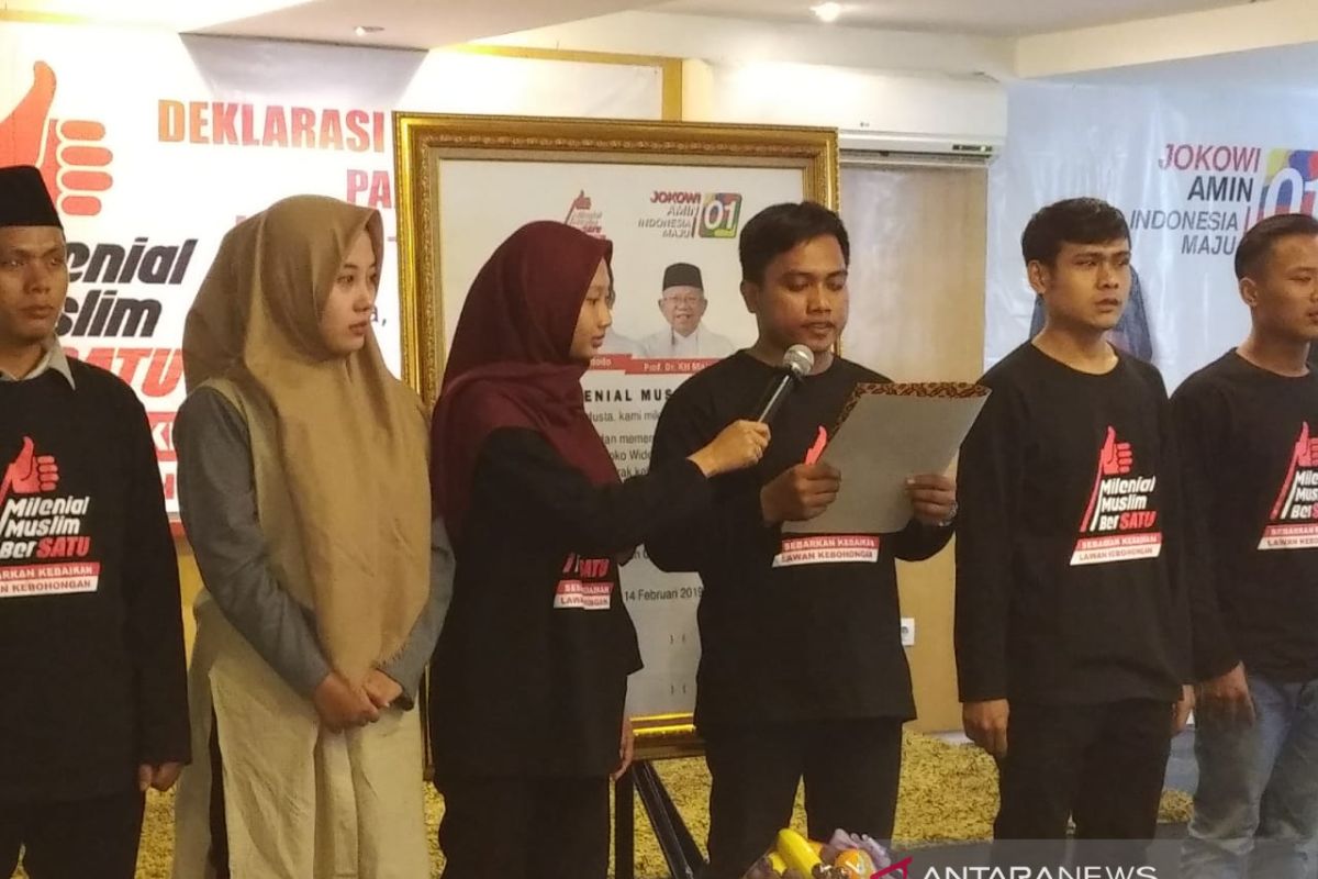 Relawan Milenial Muslim Bersatu deklarasikan dukungan kepada Jokowi-Ma'ruf Amin