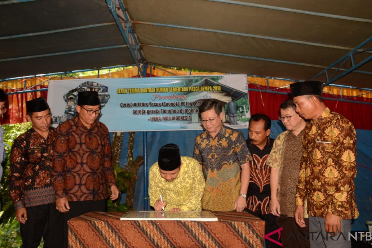 PGTI bangun hunian sementara di Lombok Utara