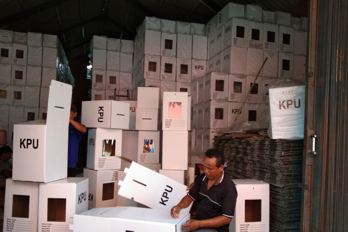 KPU Bantul rampungkan perakitan kotak suara Pemilu 2019