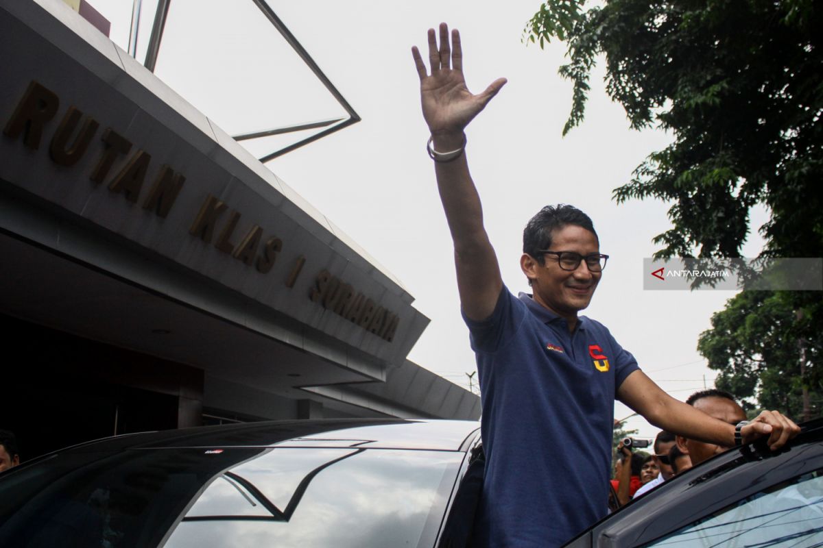 Sandiaga Uno Jenguk Dhani di Rutan Medaeng