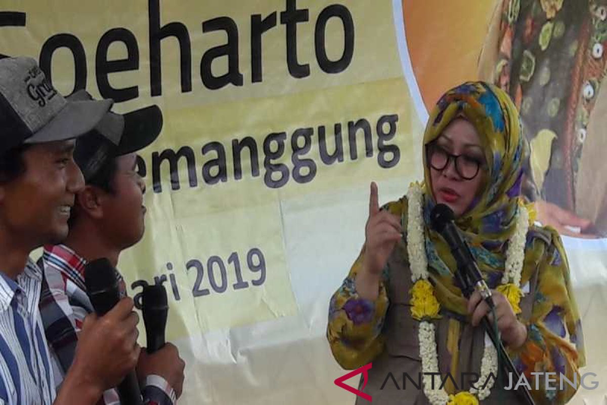 Mbak Tutut ke Temanggung, petani keluhkan jatuhnya harga tembakau