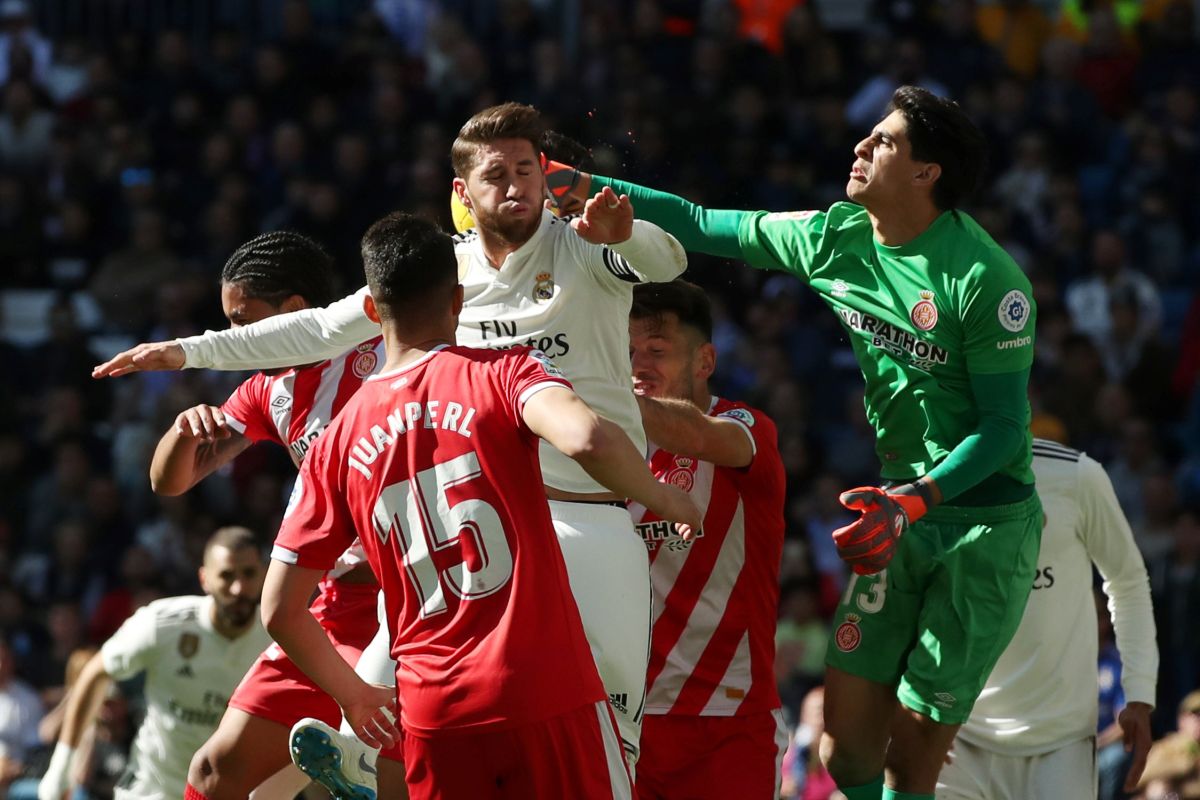 Ramos dapat kartu merah ke-25 saat ditekuk Girona