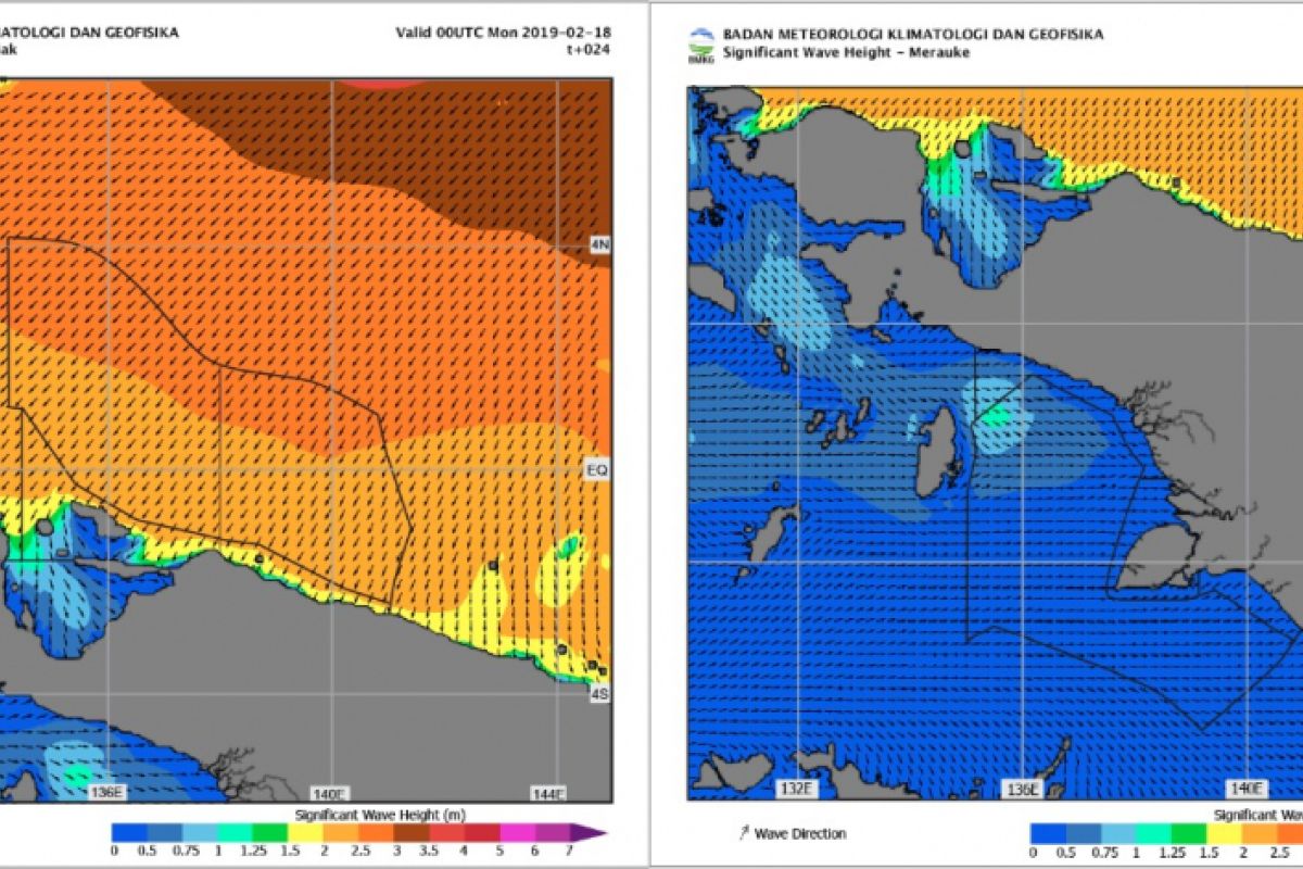 BBMKG sampaikan peringatan gelombang tinggi di Papua-Papua Barat