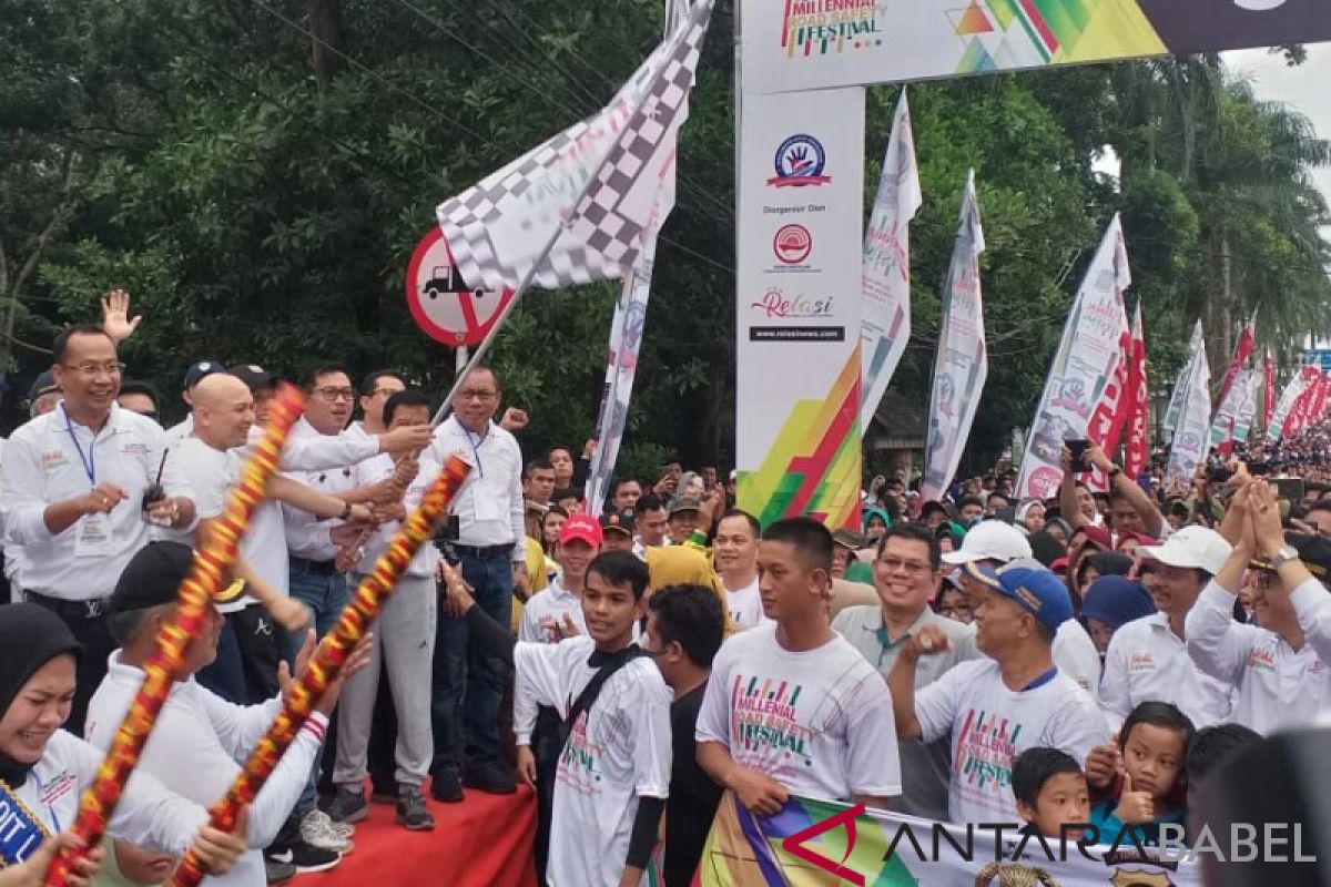 Ribuan warga Babel meriahkan kegiatan Milenial Road Safety Festival