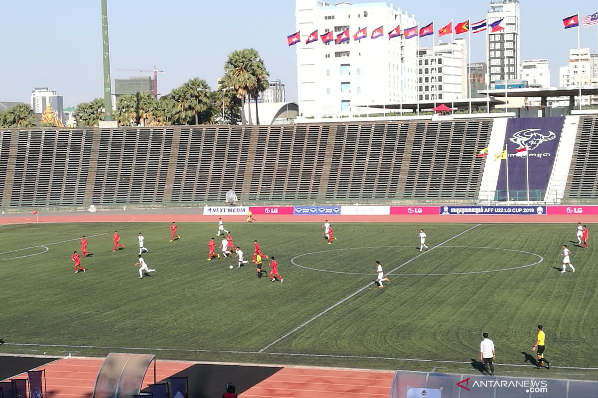 Babak pertama Indonesia imbangi Myanmar 1-1