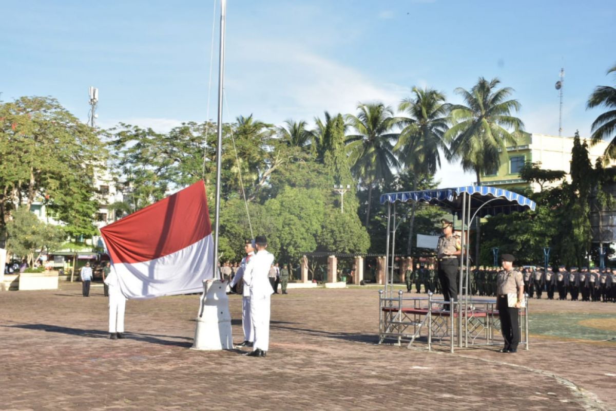 Kapolres Tebing Tinggi pimpin upacara gabungan