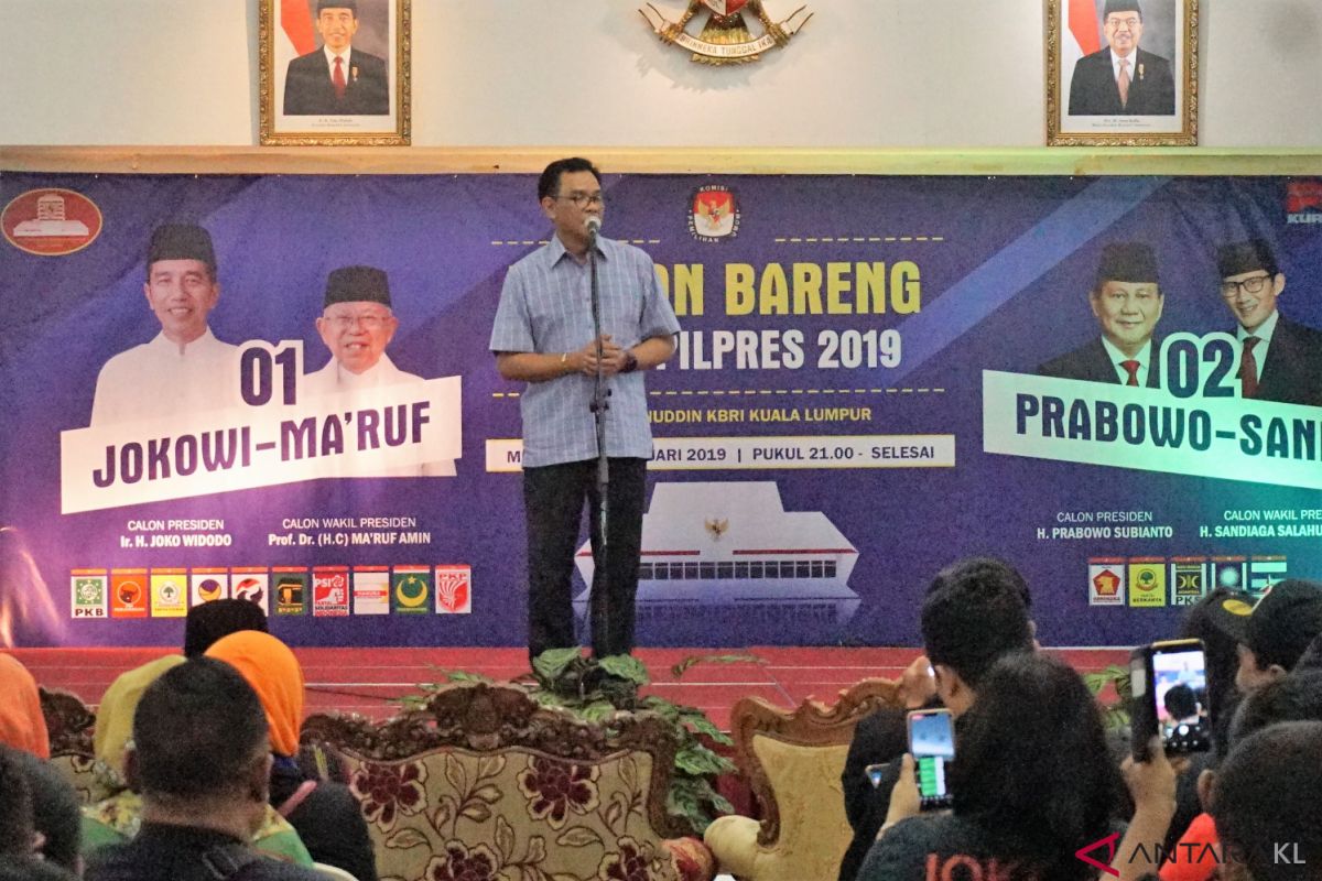 PPLN Kuala lumpur nonton bareng debat Capres