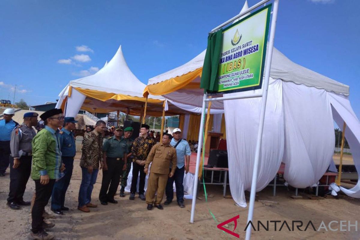 Pabrik Kelapa Sawit di Aceh Utara diresmikan