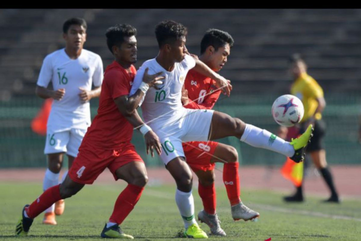 Timnas Indonesia U-22 imbang lawan Myanmar