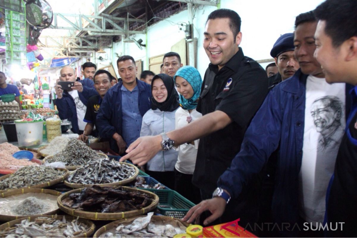 Prananda Surya Paloh blusukan ke pasar tradisional di Medan