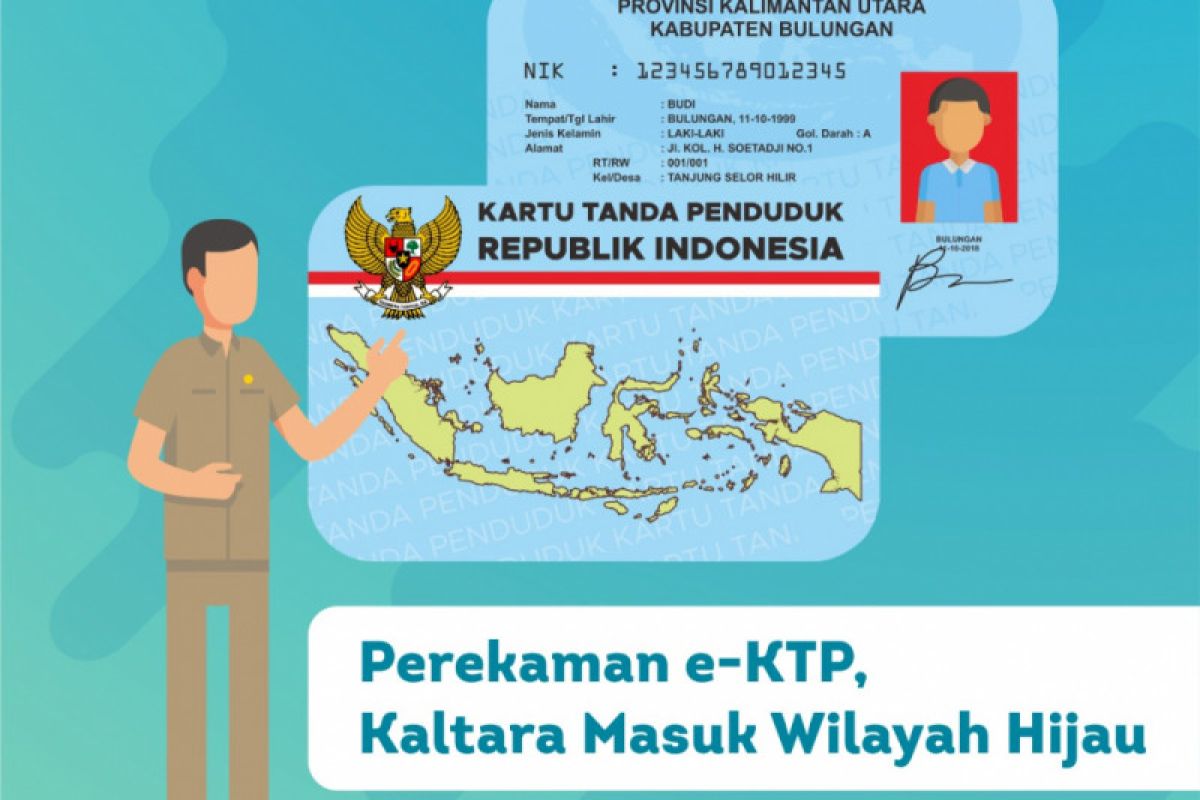 Perekaman e-KTP, Kaltara Masuk Wilayah HIJAU