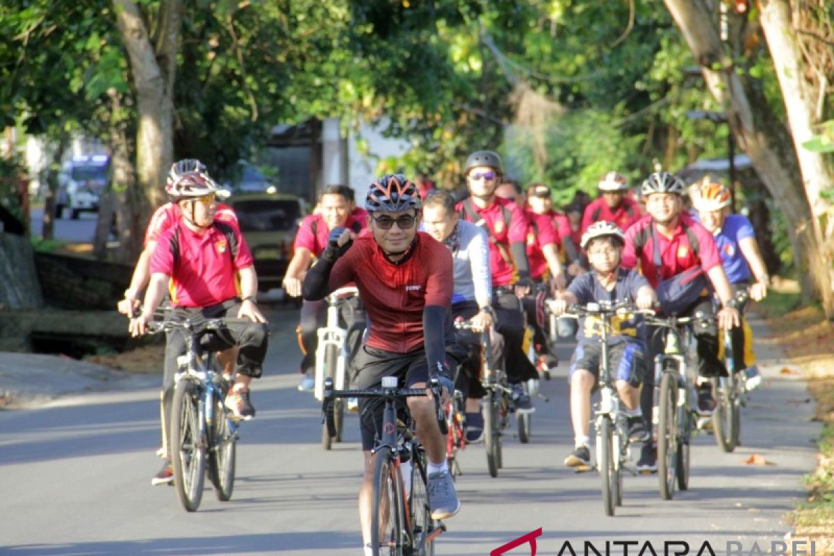 Kapolres Bangka dukung ajakan Bupati penggunaan sepeda