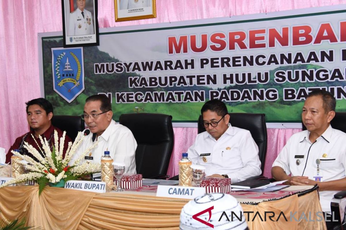 Kecamatan Padang Batung usulkan 60 program pembangunan