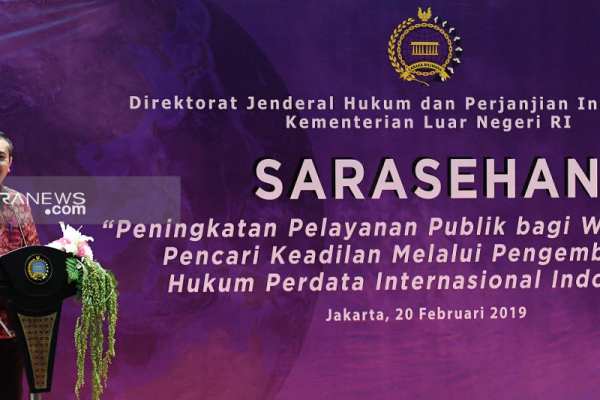 Kemenlu selenggarakan sarasehan pengembangan hukum perdata internasional