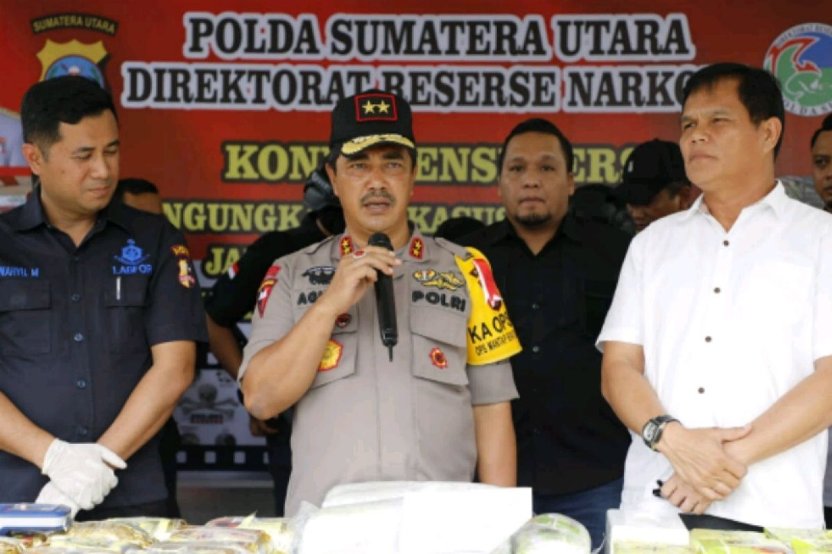 Polda Sumut amankan 55 kg sabu dan 10.000 pil ekstasi