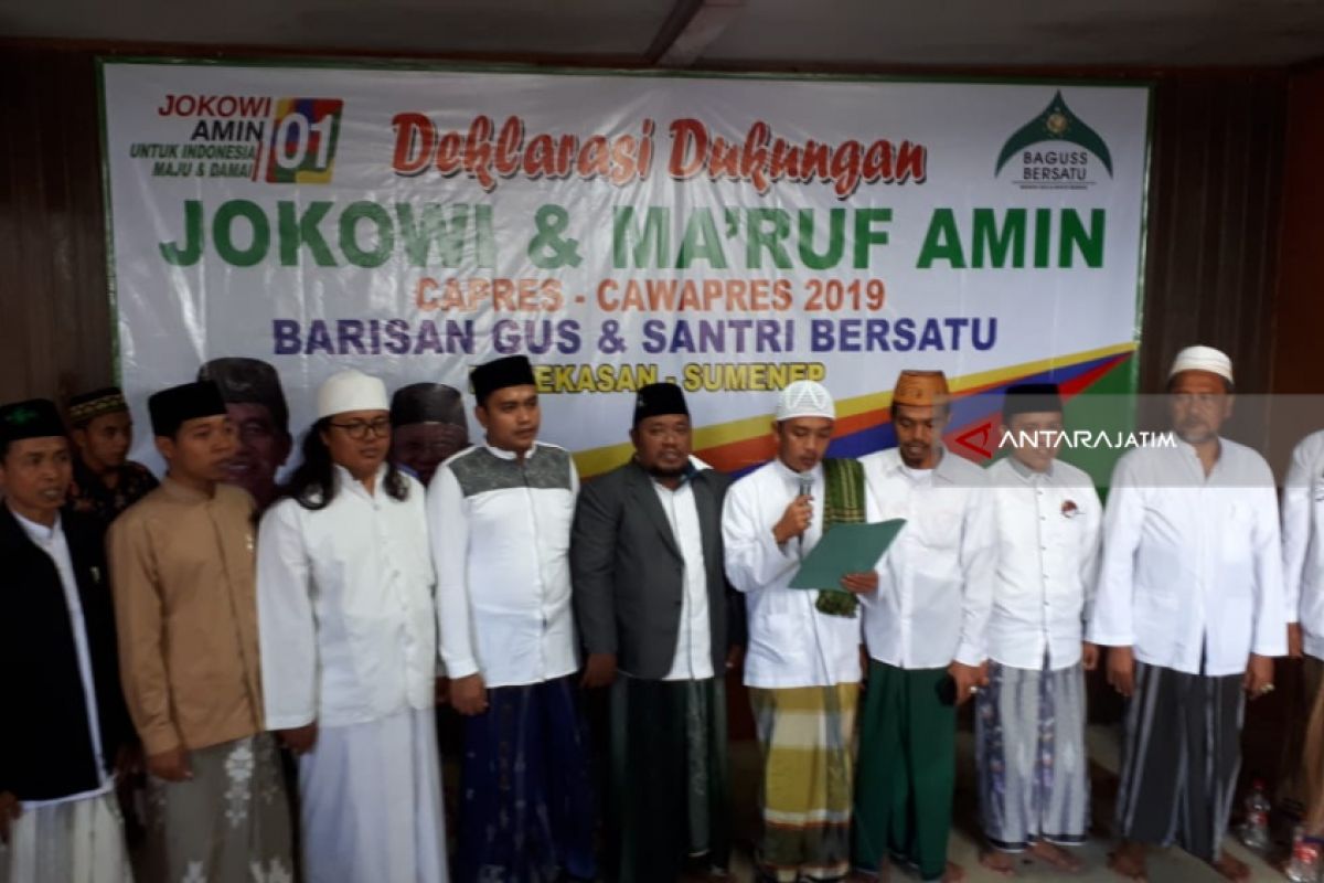 Barisan Santri Pamekasan-Sumenep Deklarasi Dukung Jokowi-Ma'ruf