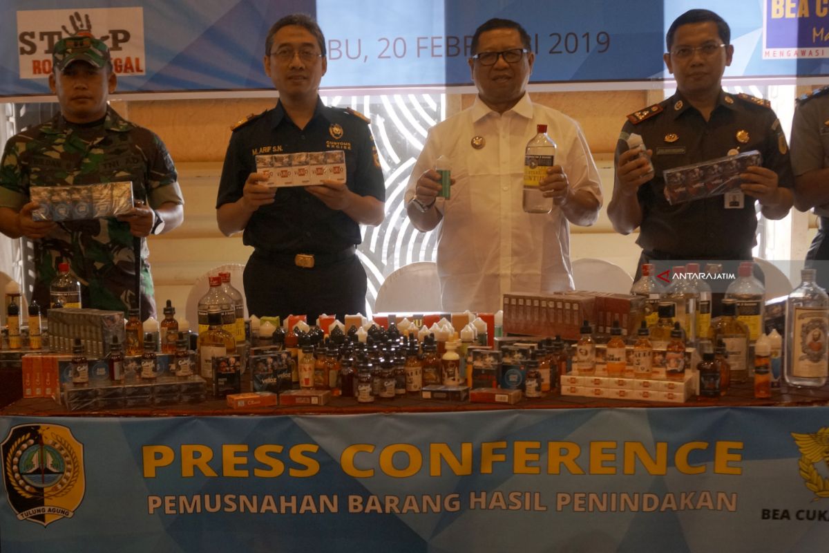 Bea Cukai Blitar Musnahkan Ribuan Barang Bukti Hasil Sitaan