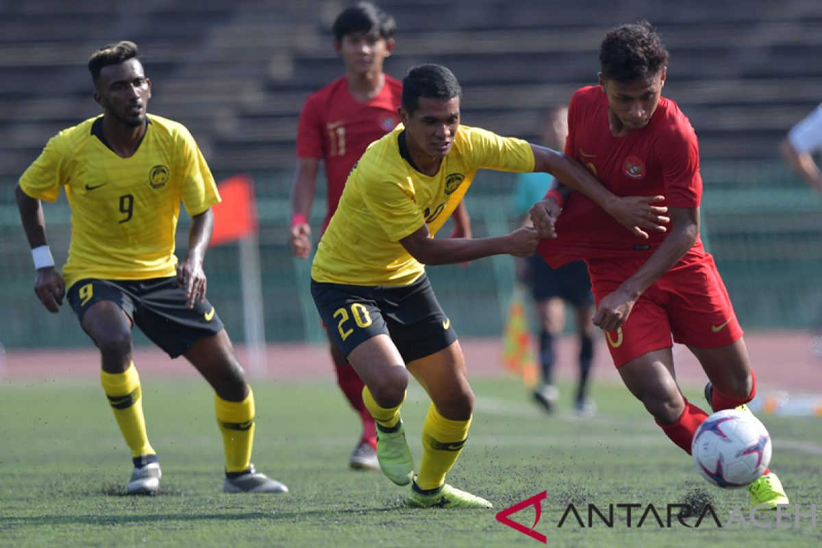 Indonesia dan Malaysia masih imbang pada babak pertama