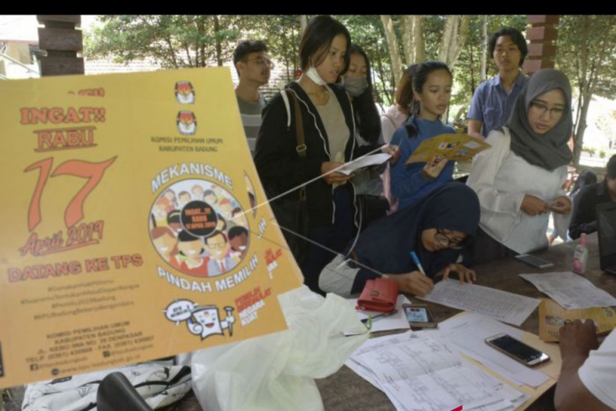 KPU Badung:  819 orang pindah memilih