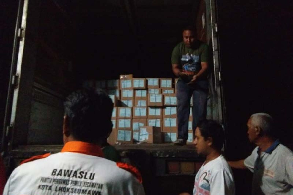 404.000 surat suara sampai di kota Lhokseumawe