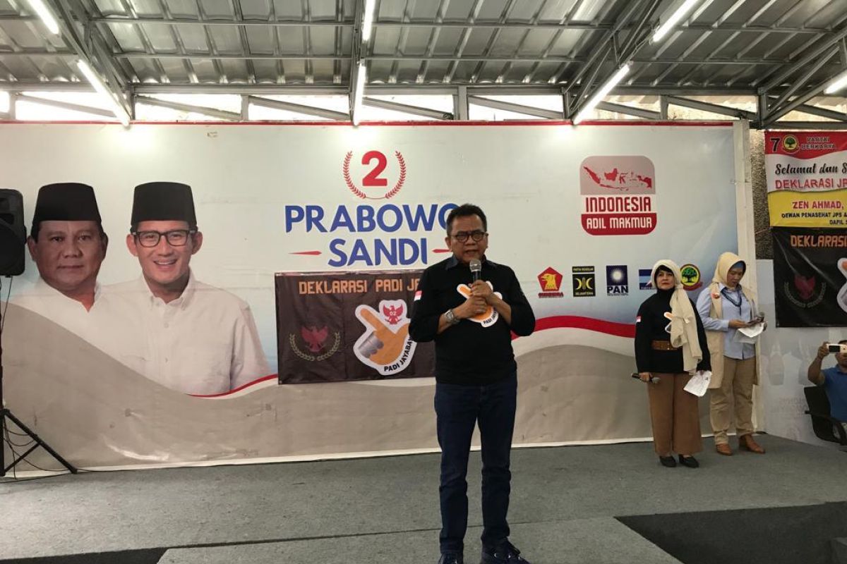 PADI Jaya Baya deklarasi dukung Prabowo-Sandi, waspadai kecurangan