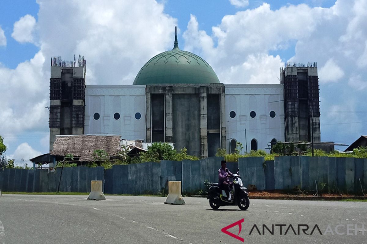 Pembangunan Masjid Giok Nagan Raya dilanjutkan, telan anggaran Rp16 miliar