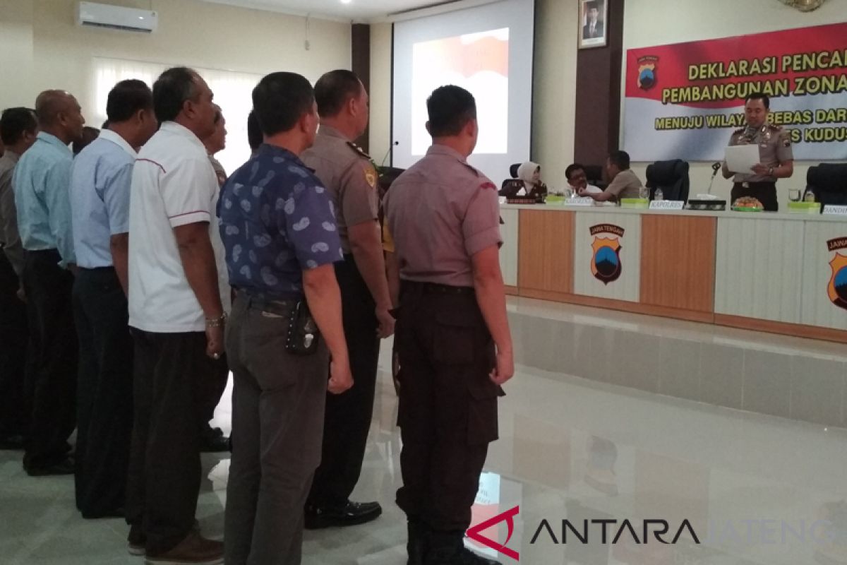 Polres Kudus deklarasikan pencanangan pembangunan zona integritas