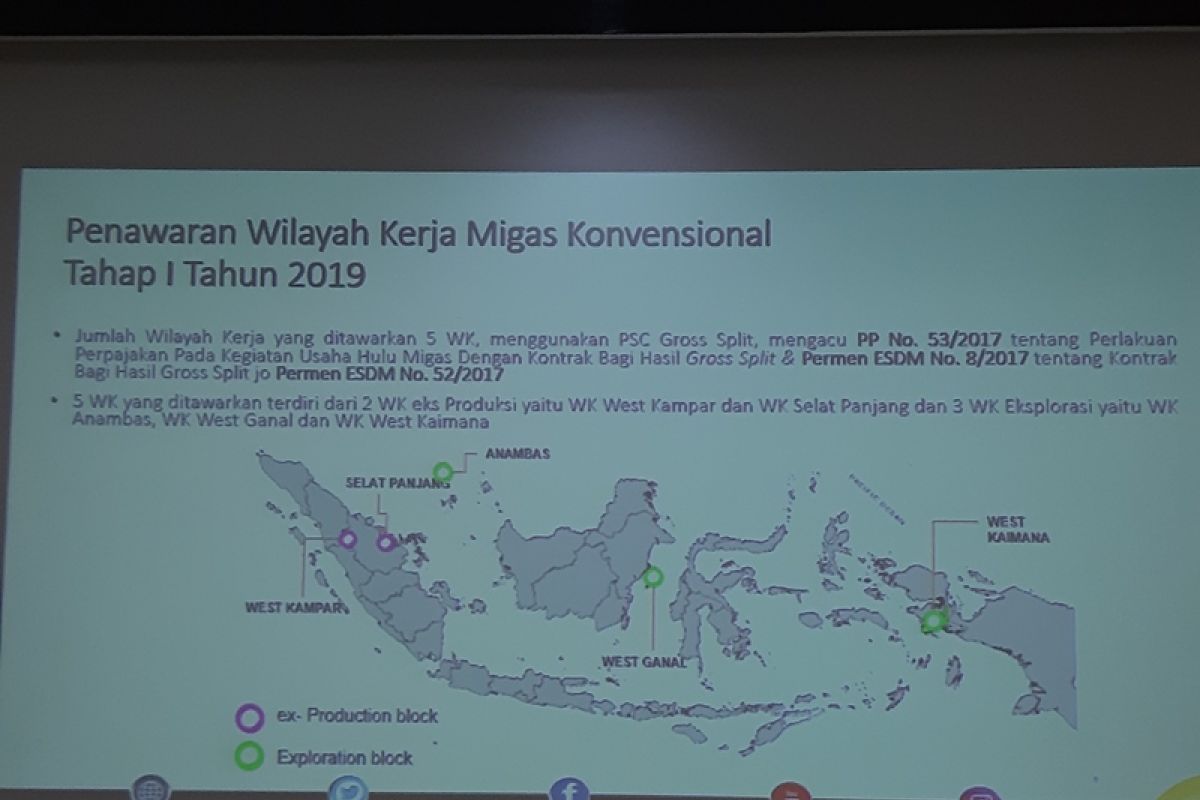 Pemerintah berharap penawaran lima blok migas laris