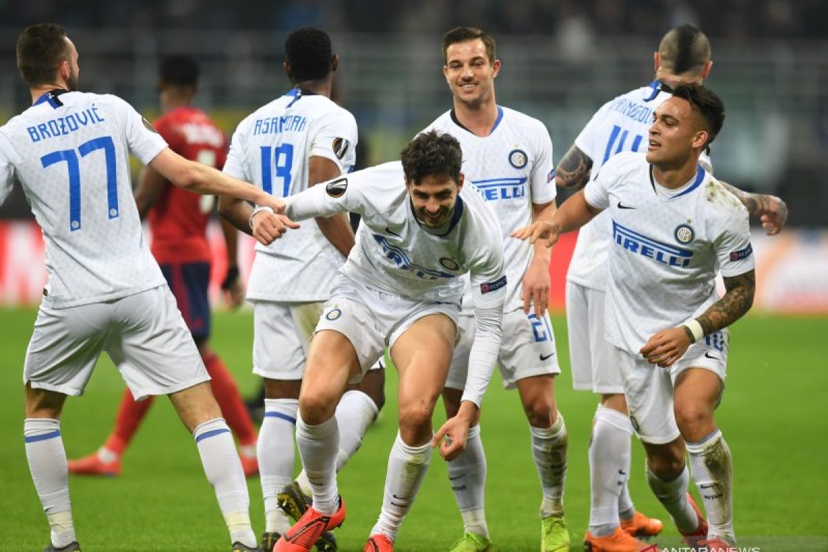 Liga Europa: Inter ke 16 besar usai menang 4-0 atas Rapid