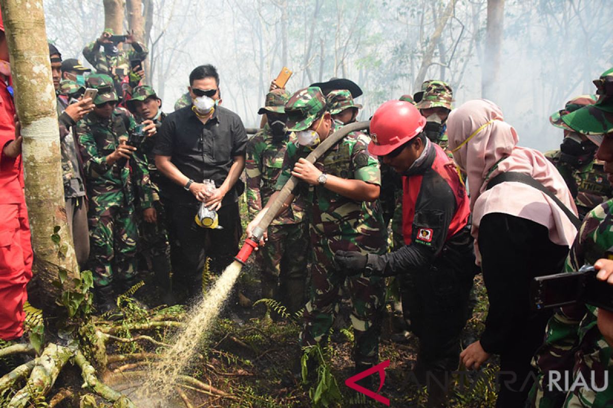 Panglima TNI Tinjau Karhutla Riau, Perintahkan Tambah Pasukan dan Peralatan