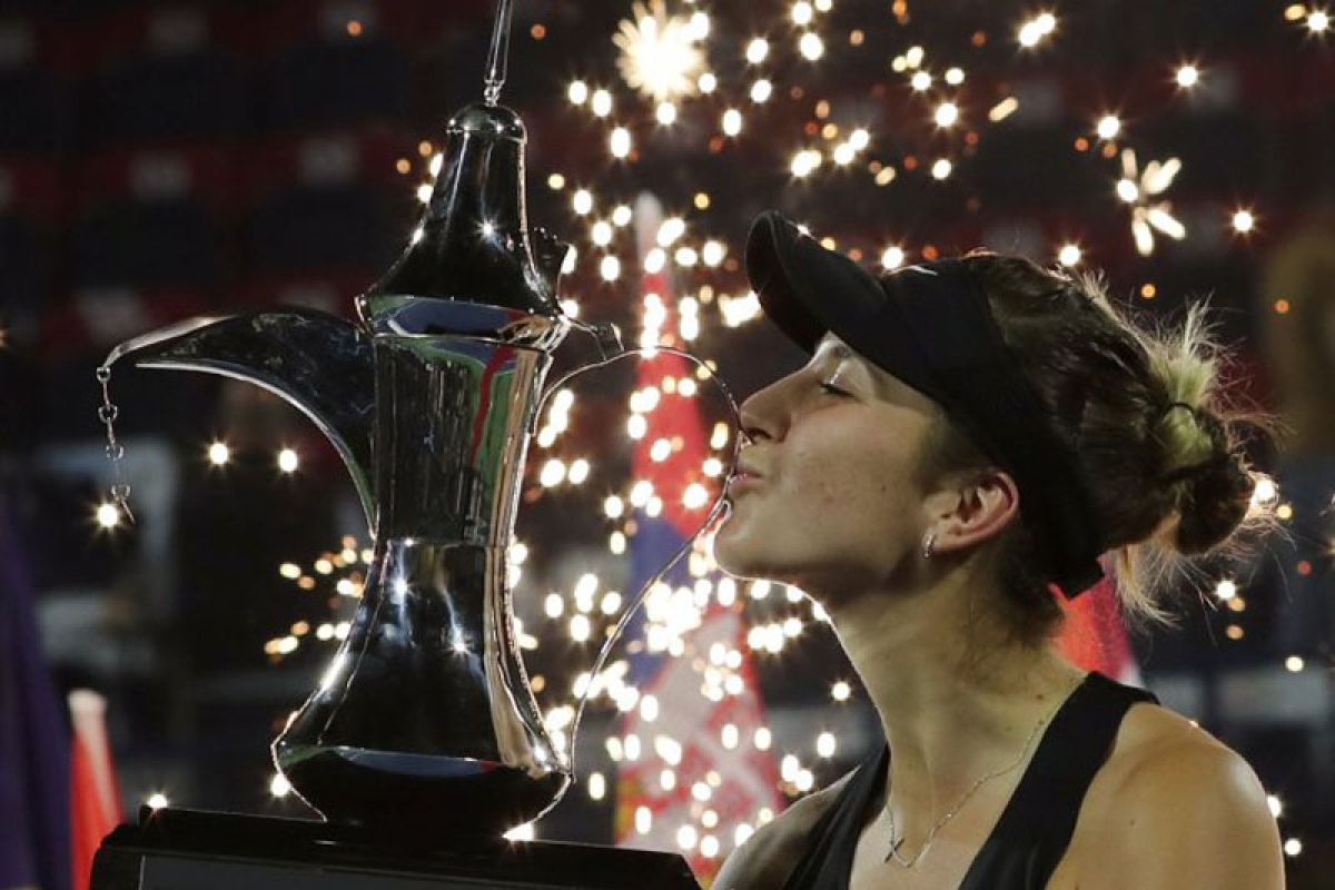 Taklukkan Kvitova, Bencic juara di Dubai Duty Free