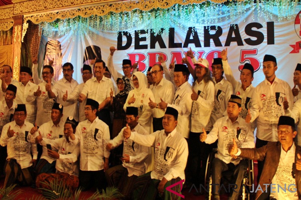 Ratusan sukarelawan Bravo-5 menyatakan siap menangkan Jokowi-Ma'ruf