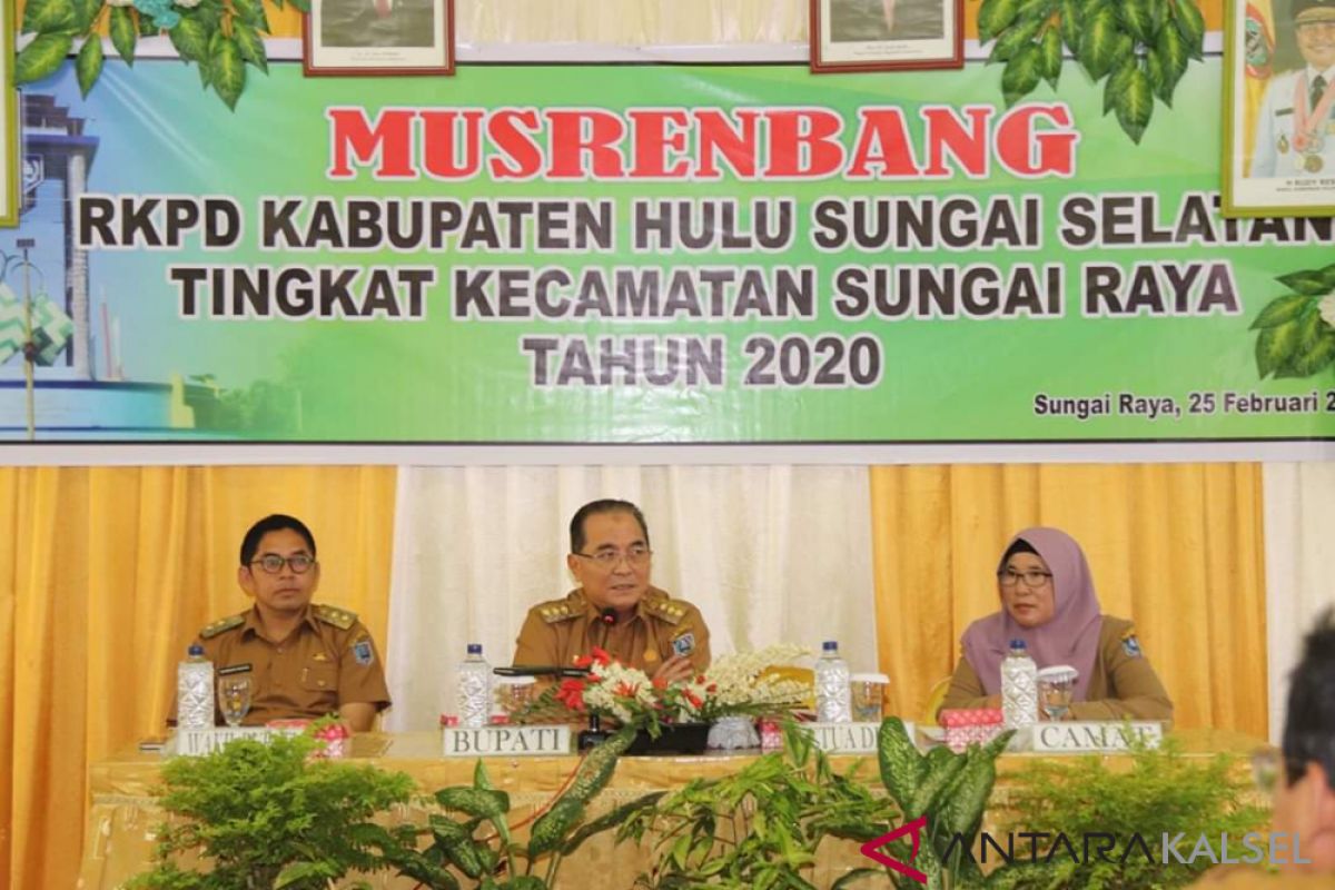 Bupati HSS buka Musrenbang RKPD Kecamatan Sungai Raya