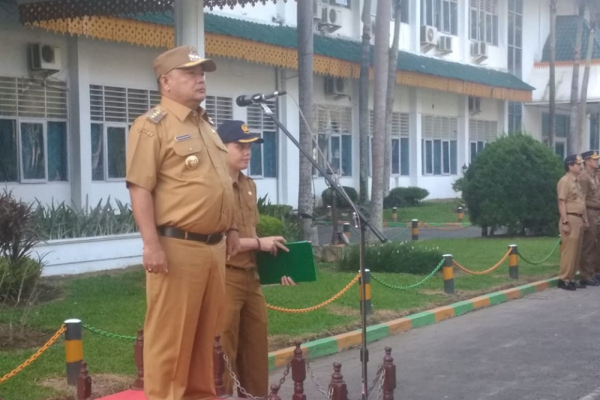 Bupati Langkat pimpin apel ASN pertama usai dilantik