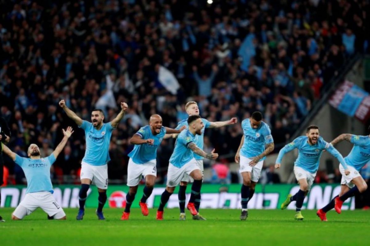 Manchester City juara Piala Liga Inggris lewat drama adu penalti melawan Chelsea