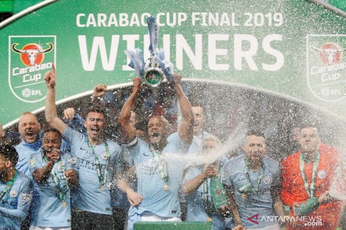 Manchester City pertahankan juara Piala Liga Inggris