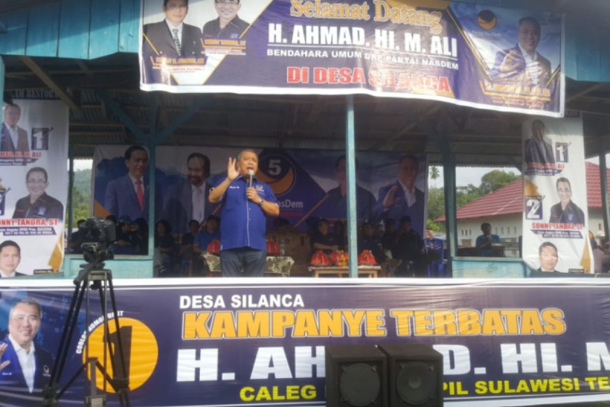 Bendahara Nasdem ajak warga Poso menangkan Jokowi