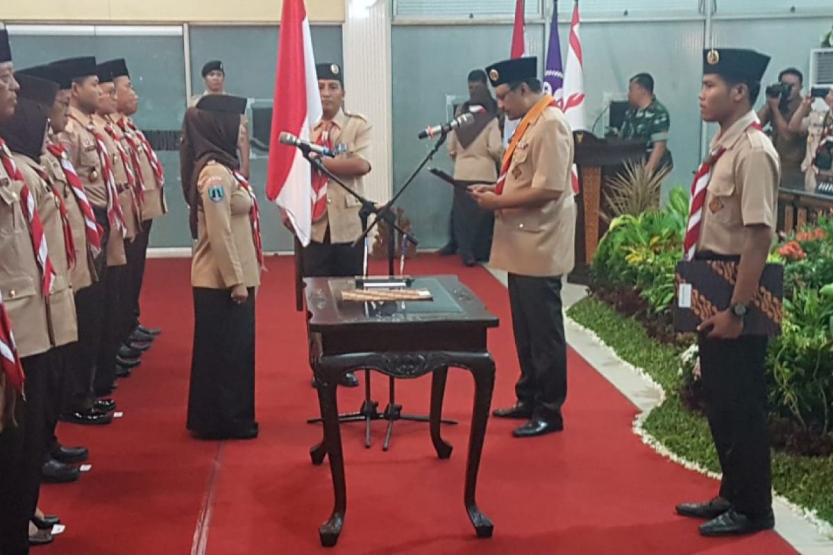 Ning Ita Dilantik Sebagai Kamabicab Pramuka Kota Mojokerto