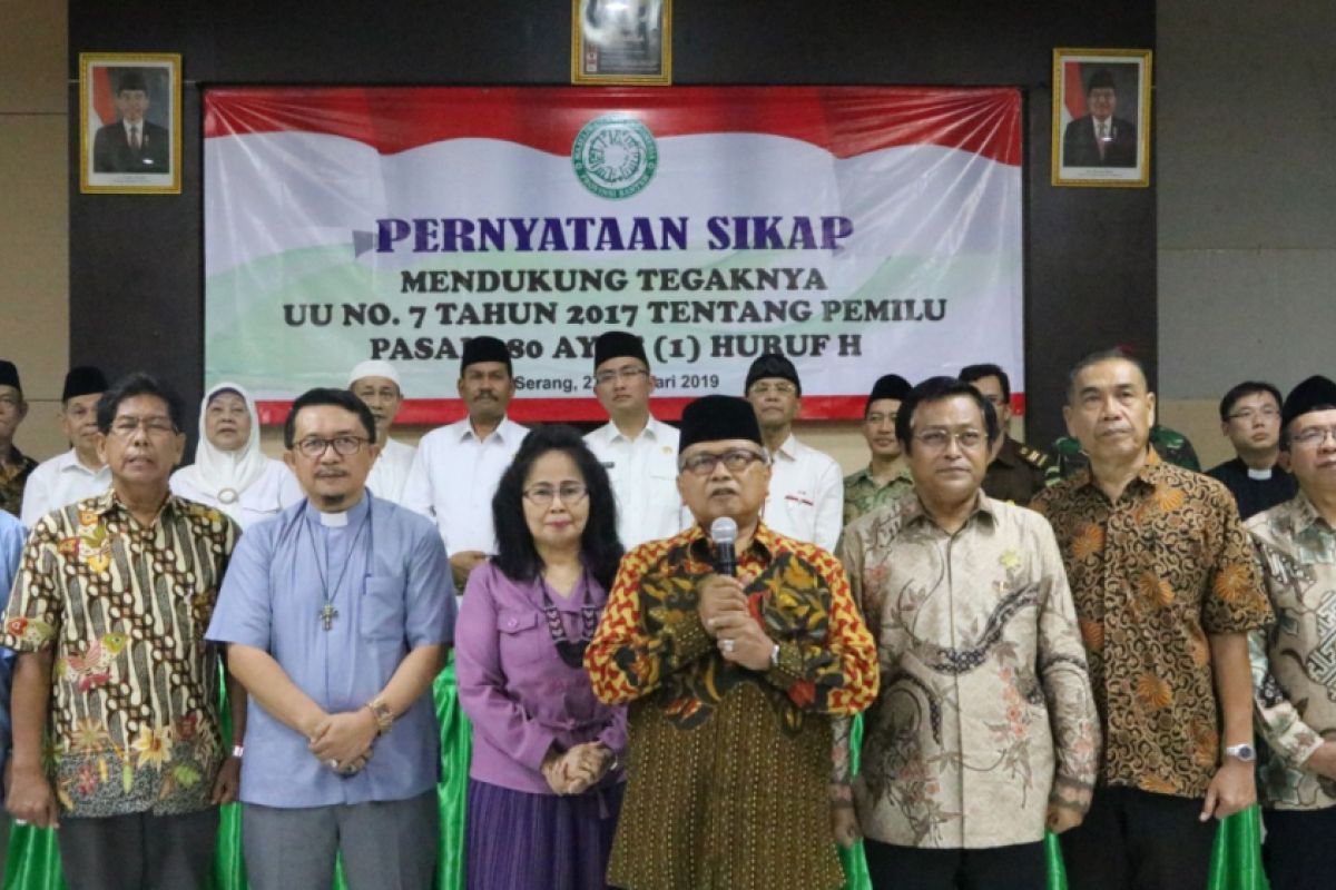 Tokoh Agama Di Banten Deklarasikan Pemilu Damai