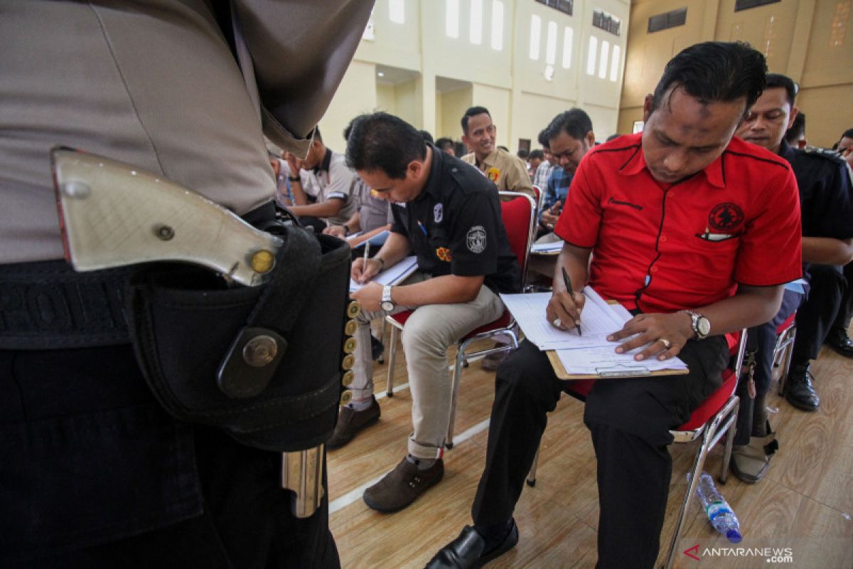 49 personel polisi Bangka ikuti tes psikologi senjata api