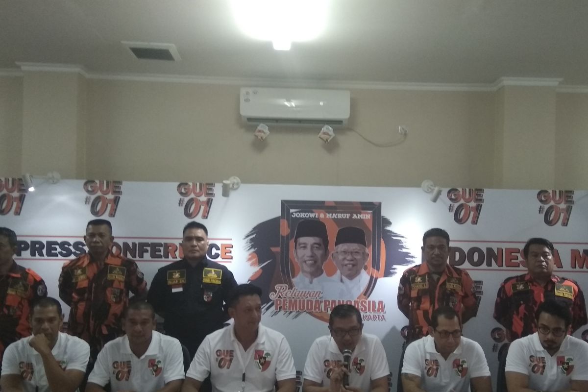 Relawan Pemuda Pancasila siap bantu Jokowi luruskan hoaks