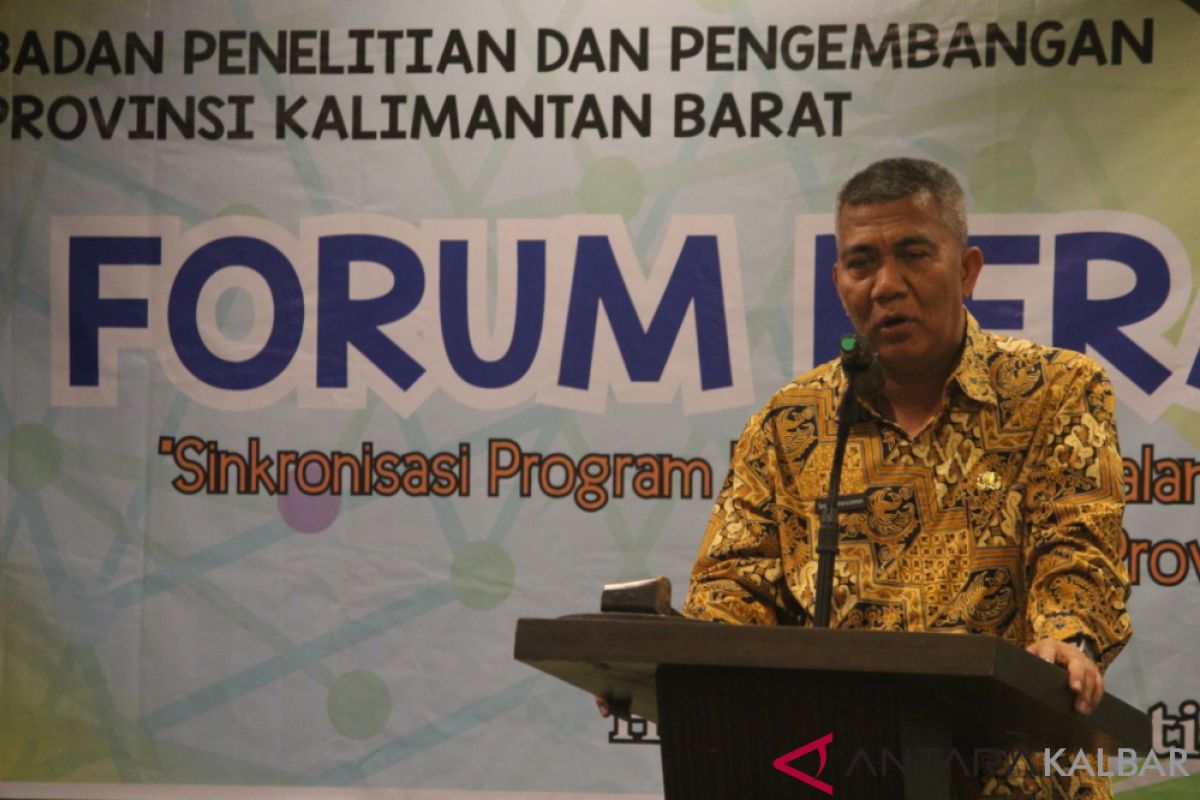 Balitbang Kalbar sinkronkan rencana penelitian program pemda