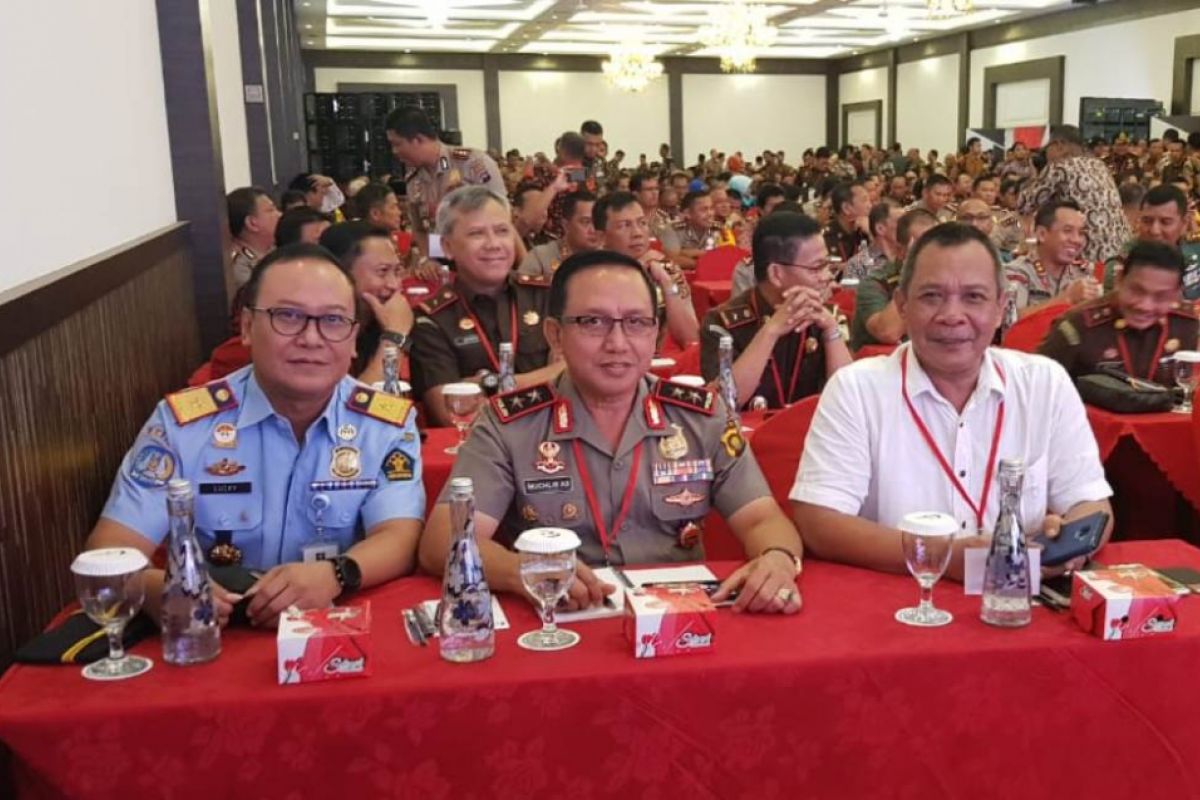 Kapolda Jambi hadiri rakornas kewaspadaan nasional pemantapan penyelenggaraan Pemilu 2019